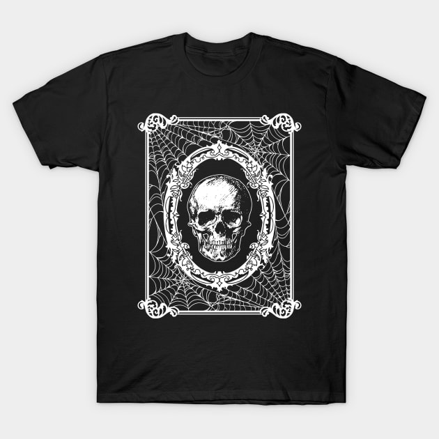 Gothic Victorian Framed Skull T-Shirt by RavenWake